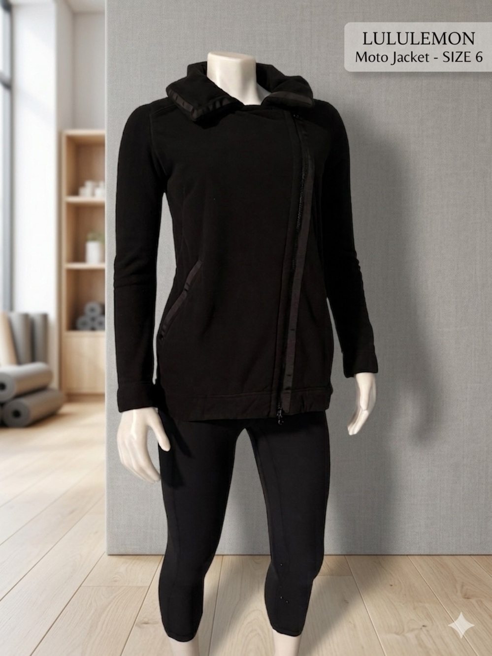 Lululemon Moto Jacket Black - Size 6